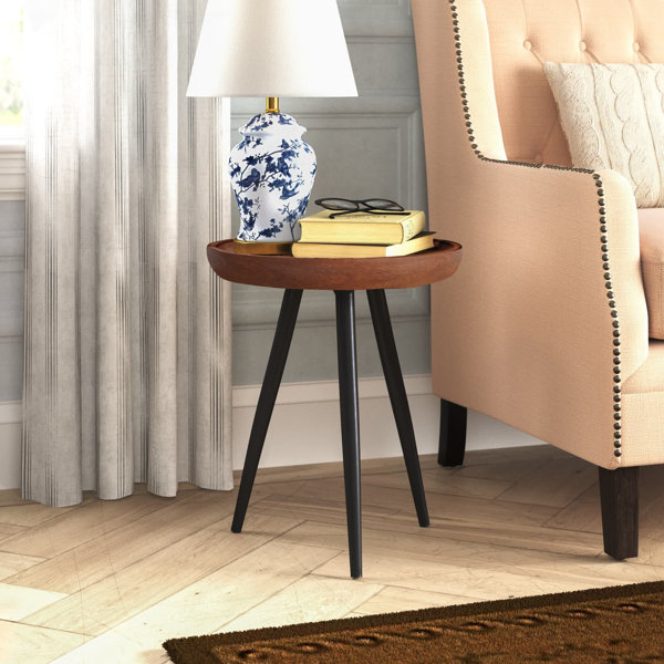 Mercury Row® Vanalstyne Solid Wood 3 Legs End Table & Reviews Wayfair